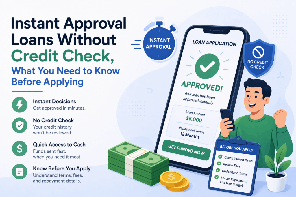 Instant Approval Loans Without Credit Check, What You Need to Know Before Applying