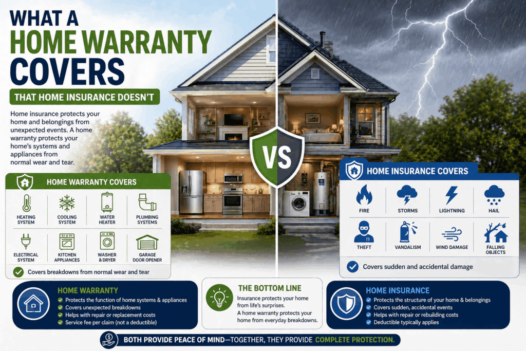 What a Home Warranty Covers That Home Insurance Doesn’t